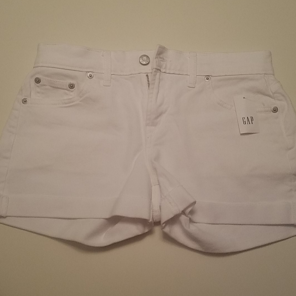Gap white denim shorts